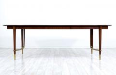Bert England Bert England Expanding Dining Table with Brass Accents for Johnson Furniture - 2264160