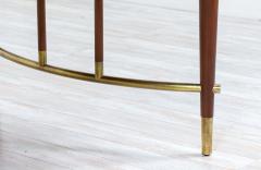 Bert England Bert England Expanding Dining Table with Brass Accents for Johnson Furniture - 2264164