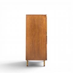 Bert England Bert England Mid Century Walnut and Brass Armoire - 4616630