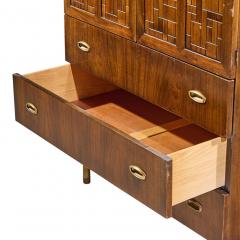 Bert England Bert England Mid Century Walnut and Brass Armoire - 4616639