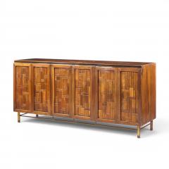 Bert England Bert England Mid Century Walnut and Brass Credenza - 4610456