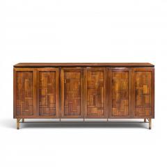 Bert England Bert England Mid Century Walnut and Brass Credenza - 4610457