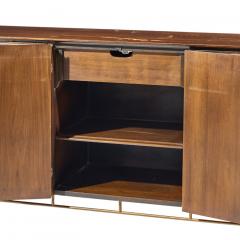 Bert England Bert England Mid Century Walnut and Brass Credenza - 4610460