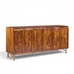 Bert England Bert England Mid Century Walnut and Brass Credenza - 4614182