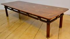 Bert England Brass Inlayed Asian Style Coffee Table Johnson Furniture Co circa 1960 - 570595