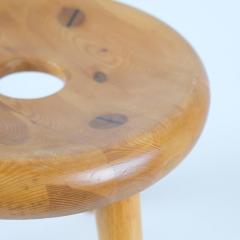 Bertel Gardberg Beautiful Bertel Gardberg Pine Doughnut Sauna Stool Normark 1950s - 4345527