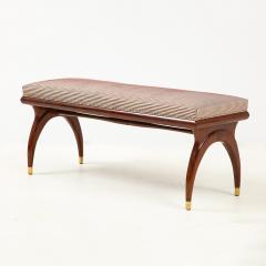 Bertha Schaefer A beautiful contemporary mahogany bench in the manner of Bertha Schaefer 1950s - 2033349