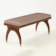 Bertha Schaefer A beautiful contemporary mahogany bench in the manner of Bertha Schaefer 1950s - 2033372