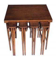 Bertha Schaefer Bertha Schaefer for M Singer Sons 1950s Walnut Nesting Tables - 2990538