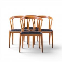 Bertha Schaefer Bertha Schaefer for Singer Sons Italian Walnut Dining Chairs Set of 4 - 4647162