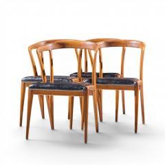 Bertha Schaefer Bertha Schaefer for Singer Sons Italian Walnut Dining Chairs Set of 4 - 4647163