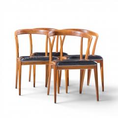 Bertha Schaefer Bertha Schaefer for Singer Sons Italian Walnut Dining Chairs Set of 4 - 4647164