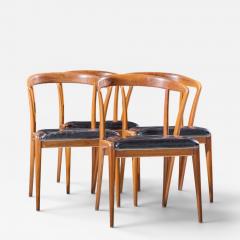 Bertha Schaefer Bertha Schaefer for Singer Sons Italian Walnut Dining Chairs Set of 4 - 4648545