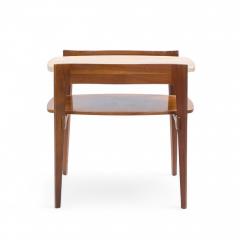 Bertha Schaefer Bertha Schaefer for Singer Sons Sculpted Travertine Walnut End Tables Pair - 4301778