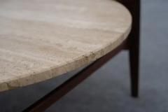 Bertha Schaefer Bertha Schaefer for Singer Sons Walnut Travertine Marble Living Table Set - 4118052