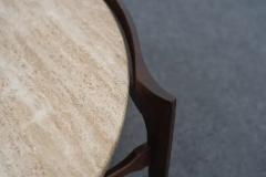 Bertha Schaefer Bertha Schaefer for Singer Sons Walnut Travertine Marble Living Table Set - 4118054