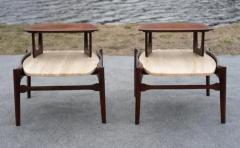 Bertha Schaefer Bertha Schaefer for Singer Sons Walnut Travertine Marble Living Table Set - 4118057