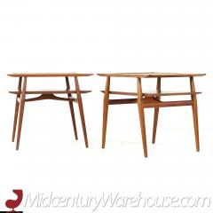 Bertha Schaefer Bertha Schaefer for Singer and Sons Two Tier Walnut and Laminate End Tables - 3693223