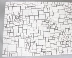 Berthold Muller BERTHOLD MULLER WHITE TEXTURED GLASS MOSAIC COFFEE TABLE C1960 - 3488245