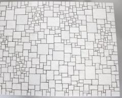 Berthold Muller BERTHOLD MULLER WHITE TEXTURED GLASS MOSAIC COFFEE TABLE C1960 - 3488246