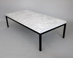 Berthold Muller BERTHOLD MULLER WHITE TEXTURED GLASS MOSAIC COFFEE TABLE C1960 - 3488258