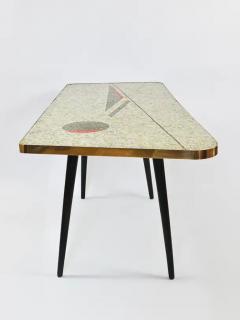 Berthold Muller Berthold Muller Asymmetrical Mosaic Tile Coffee or Sofa Table Germany 1950s - 4062829