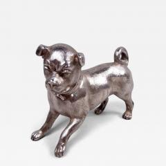 Berthold Muller Neresheimer German Hanau Silver Figural Romping Pug Pup Match Safe - 4337850