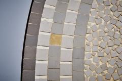 Berthold Muller Round Mosaic Coffee Table by Berthold M ller with brass rim - 4146232