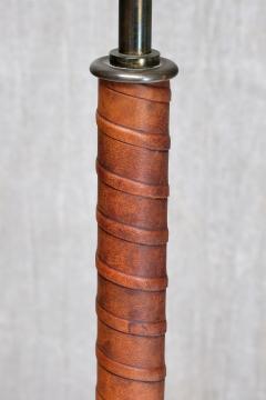 Bertil Brisborg Bertil Brisborg Brass and Leather Table Lamp Nordiska Kompaniet Sweden 1940s - 4699877