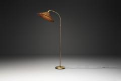 Bertil Brisborg Bertil Brisborg Floor Lamp with Woven Shade for Nordiska Kompaniet Sweden 1940s - 4566714