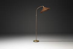 Bertil Brisborg Bertil Brisborg Floor Lamp with Woven Shade for Nordiska Kompaniet Sweden 1940s - 4566768