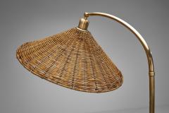 Bertil Brisborg Bertil Brisborg Floor Lamp with Woven Shade for Nordiska Kompaniet Sweden 1940s - 4566773