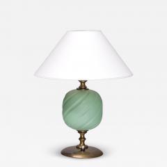 Bertil Brisborg Bertil Brisborg Table Lamp in Brass Glazed Ceramic Nordiska Kompaniet 1940s - 4091691