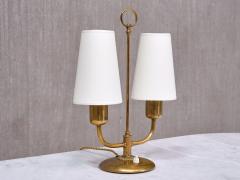 Bertil Brisborg Bertil Brisborg Two Arm Brass Table Lamp Nordiska Kompaniet Sweden Late 1940s - 3976984