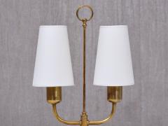 Bertil Brisborg Bertil Brisborg Two Arm Brass Table Lamp Nordiska Kompaniet Sweden Late 1940s - 3976990