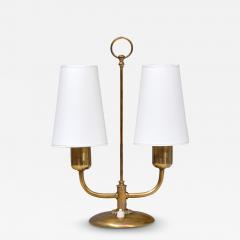 Bertil Brisborg Bertil Brisborg Two Arm Brass Table Lamp Nordiska Kompaniet Sweden Late 1940s - 3980783