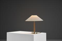 Bertil Brisborg Brass and Elm 32755 Table Lamp by Bertil Brisborg Sweden Mid 20th Century - 4603802