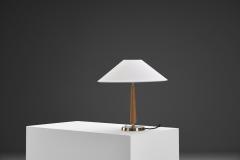 Bertil Brisborg Brass and Elm 32755 Table Lamp by Bertil Brisborg Sweden Mid 20th Century - 4604008