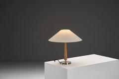 Bertil Brisborg Brass and Elm 32755 Table Lamp by Bertil Brisborg Sweden Mid 20th Century - 4604009