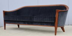 Bertil Fridhagen 1960s Swedish Teak Sofa Designed By Bertil Fridhagen In Velvet Upholstery - 4303784