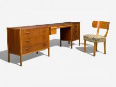 Bertil Fridhagen Bertil Fridhagen Swedish Modern Writing Desk or Vanity Teak Sweden 1960s - 4453824