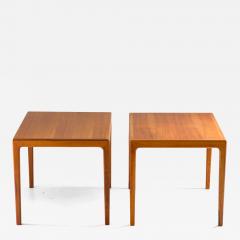 Bertil Fridhagen Pair of Swedish Mid Century Side Tables in Walnut by Bertil Fridhagen - 1620949