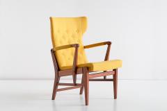 Bertil S derberg Pair of Bertil S derberg Armchairs in Mahogany for Nordiska Kompaniet 1940s - 1325019