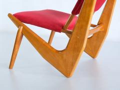 Bertil V Behrman Bertil Behrman Lounge Chair in Oak and Velvet Engen M belfabriker Sweden 1956 - 2502668