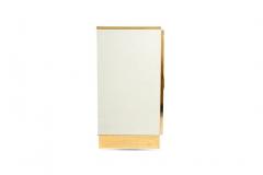 Bespoke Art Deco Italian Couture Design White Brass 3 Door Cupboard Sideboard - 3028760