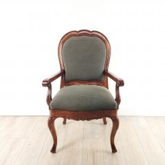 Bespoke Baroque Style Walnut Armchair circa 1990 - 3481484