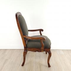 Bespoke Baroque Style Walnut Armchair circa 1990 - 3481486