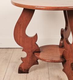 Bespoke Cherry Vintage Round Table in Italian Style - 4721995