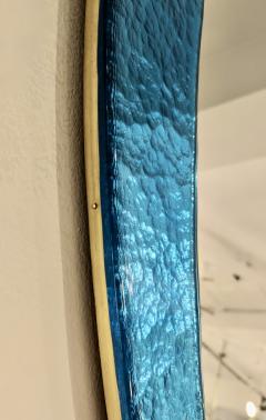 Bespoke Contemporary Italian Memphis Design Gold Turquoise Murano Glass Mirror - 3255215