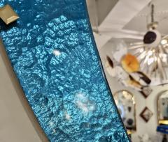 Bespoke Contemporary Italian Memphis Design Gold Turquoise Murano Glass Mirror - 3255217